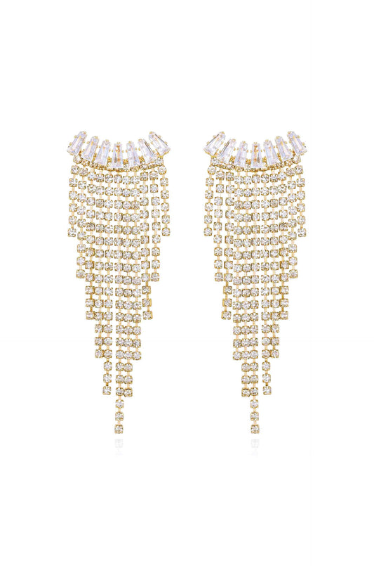 Angel Fringe Crystal Earrings