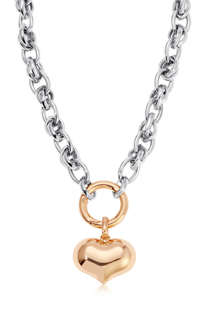 Locked in Mixed Metal Necklace
