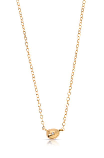 Polished Dainty Pebble Necklace