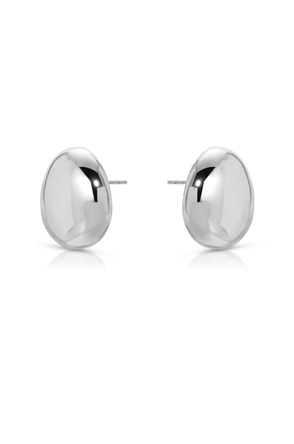 Polished Pebble Stud Earrings