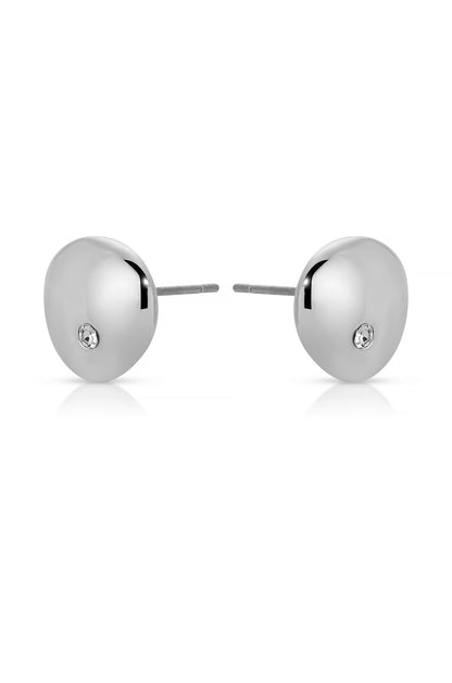 Polished Pebble Crystal Stud Earrings
