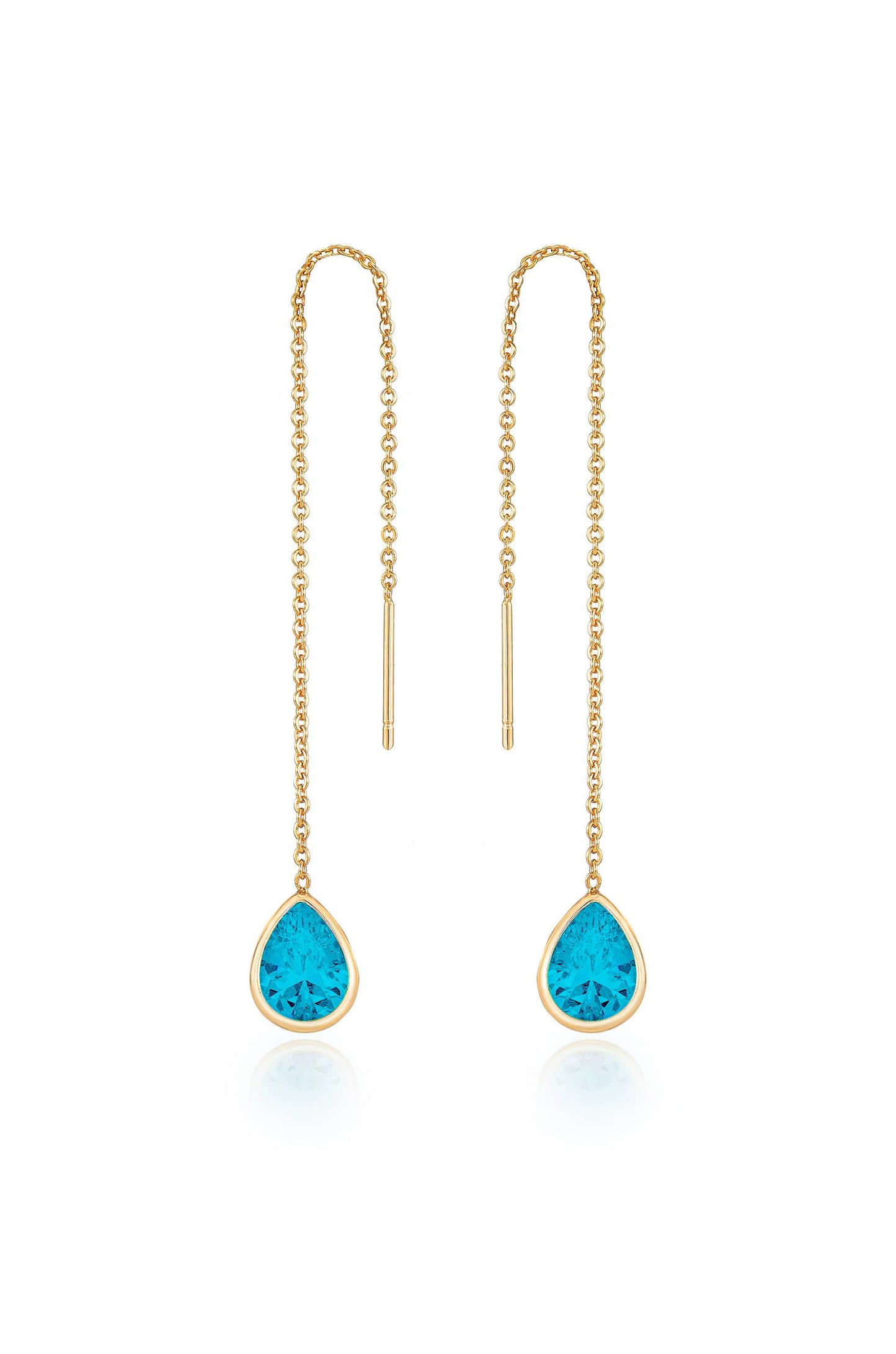 Barely There Chain and Crystal Dangle Earrings