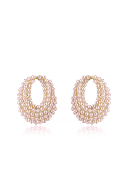 Classic Pearl Cluster Stud Earrings