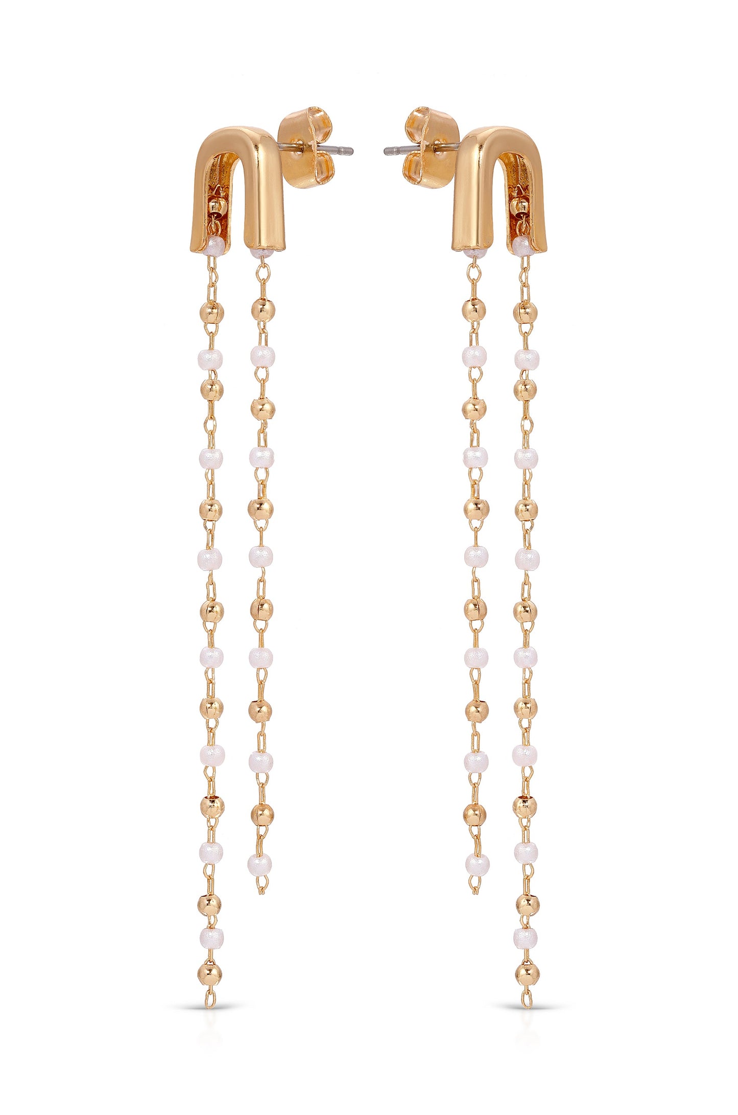 Double Chain Drop Earrings