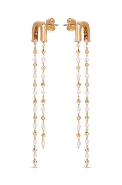 Double Chain Drop Earrings