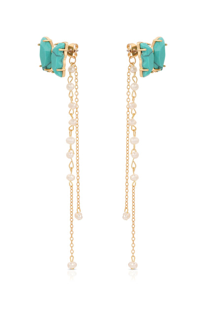 Turquoise Butterfly Dangle Earrings