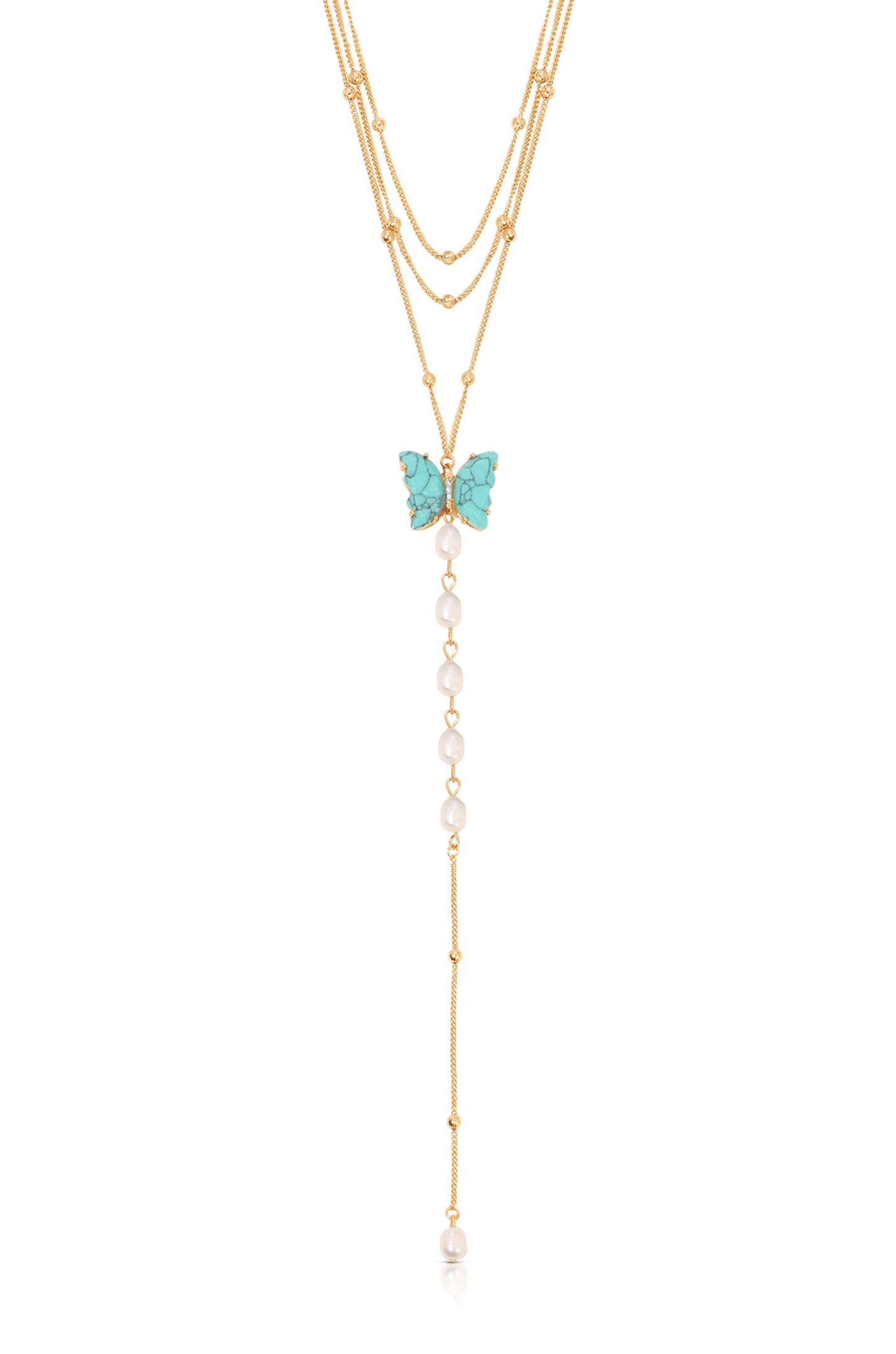 Turquoise Butterfly Lariat