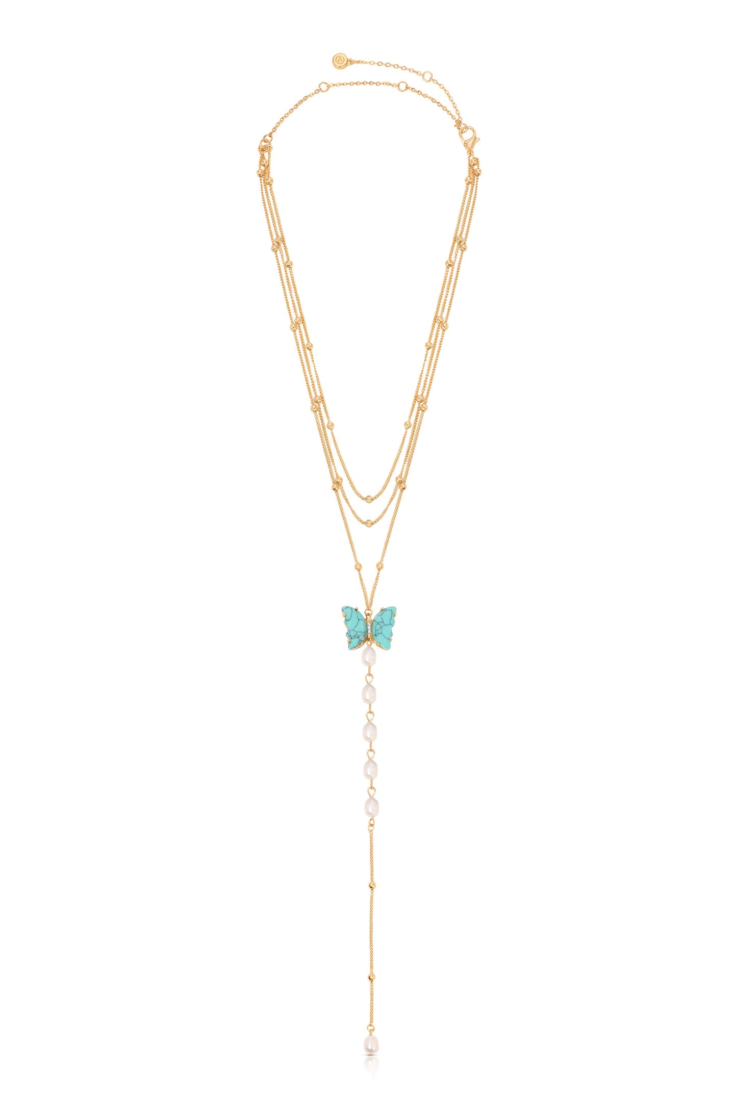 Turquoise Butterfly Lariat