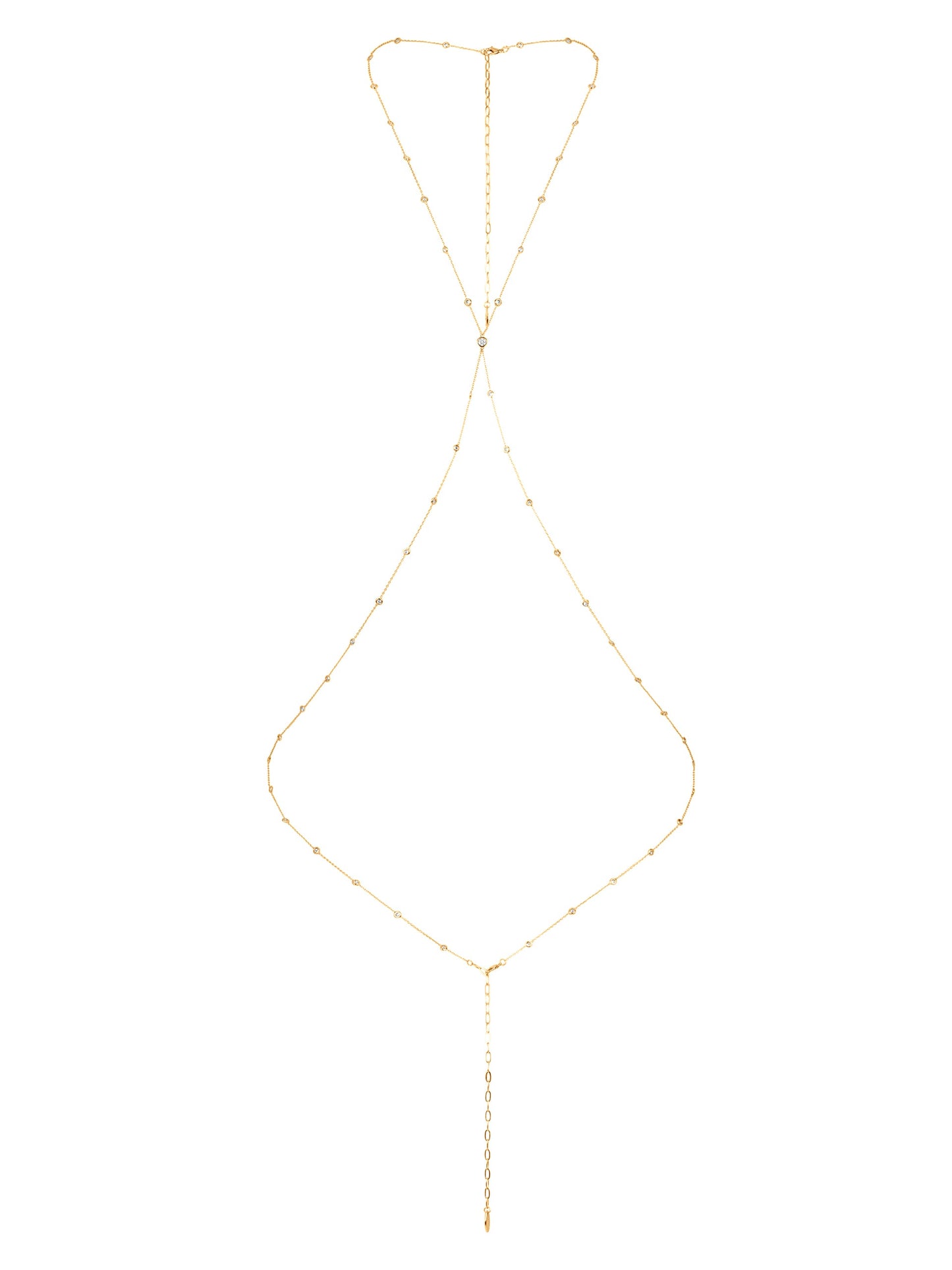 Simple Crystal X Body Chain