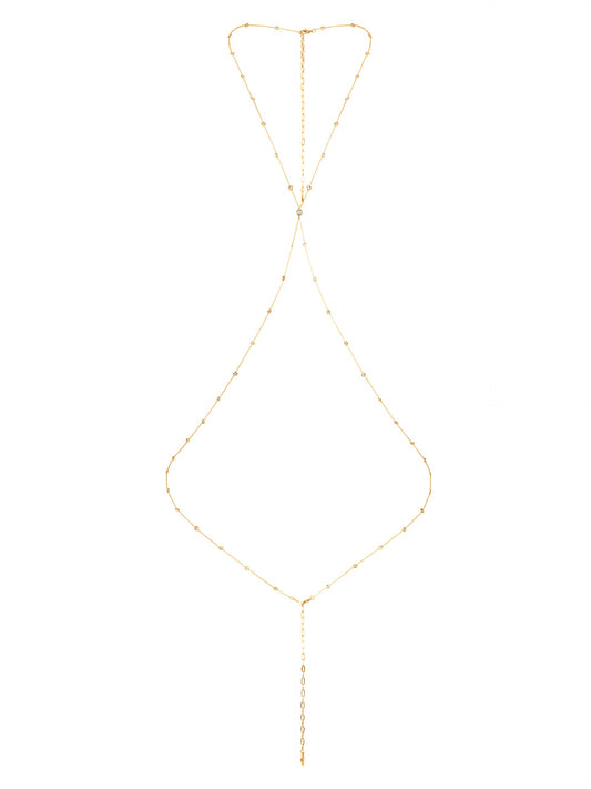 Simple Crystal X Body Chain