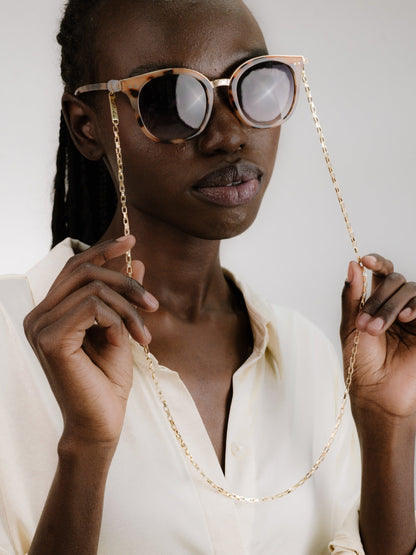 Golden Rays Rectangle Eyeglass Chain