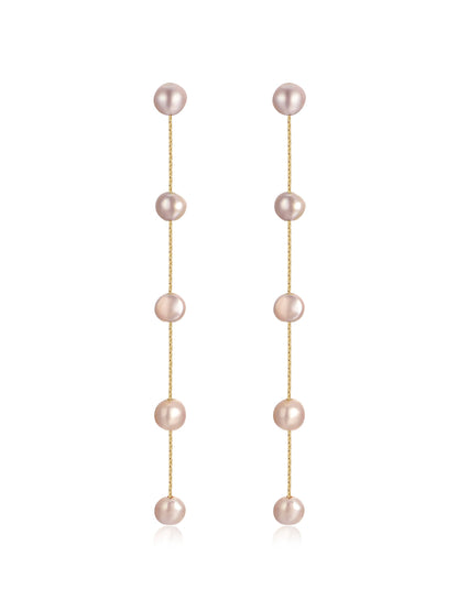 Dripping Pearl Delicate Drop Earrings