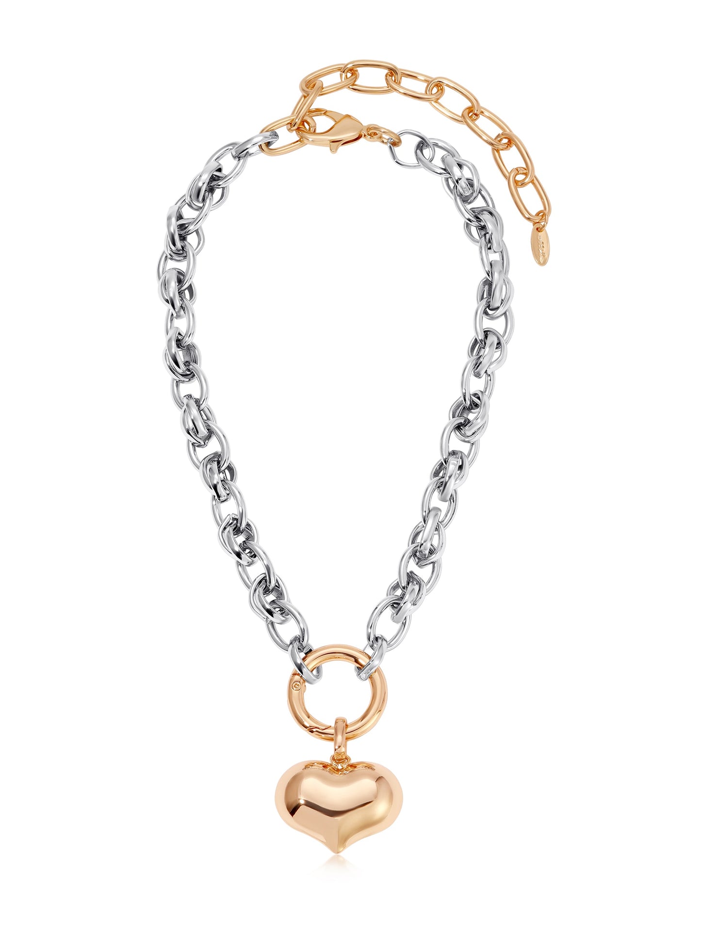 Locked in Mixed Metal Necklace