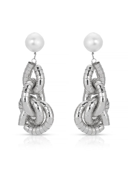 Liquid Gold Pearl Drop Earrings