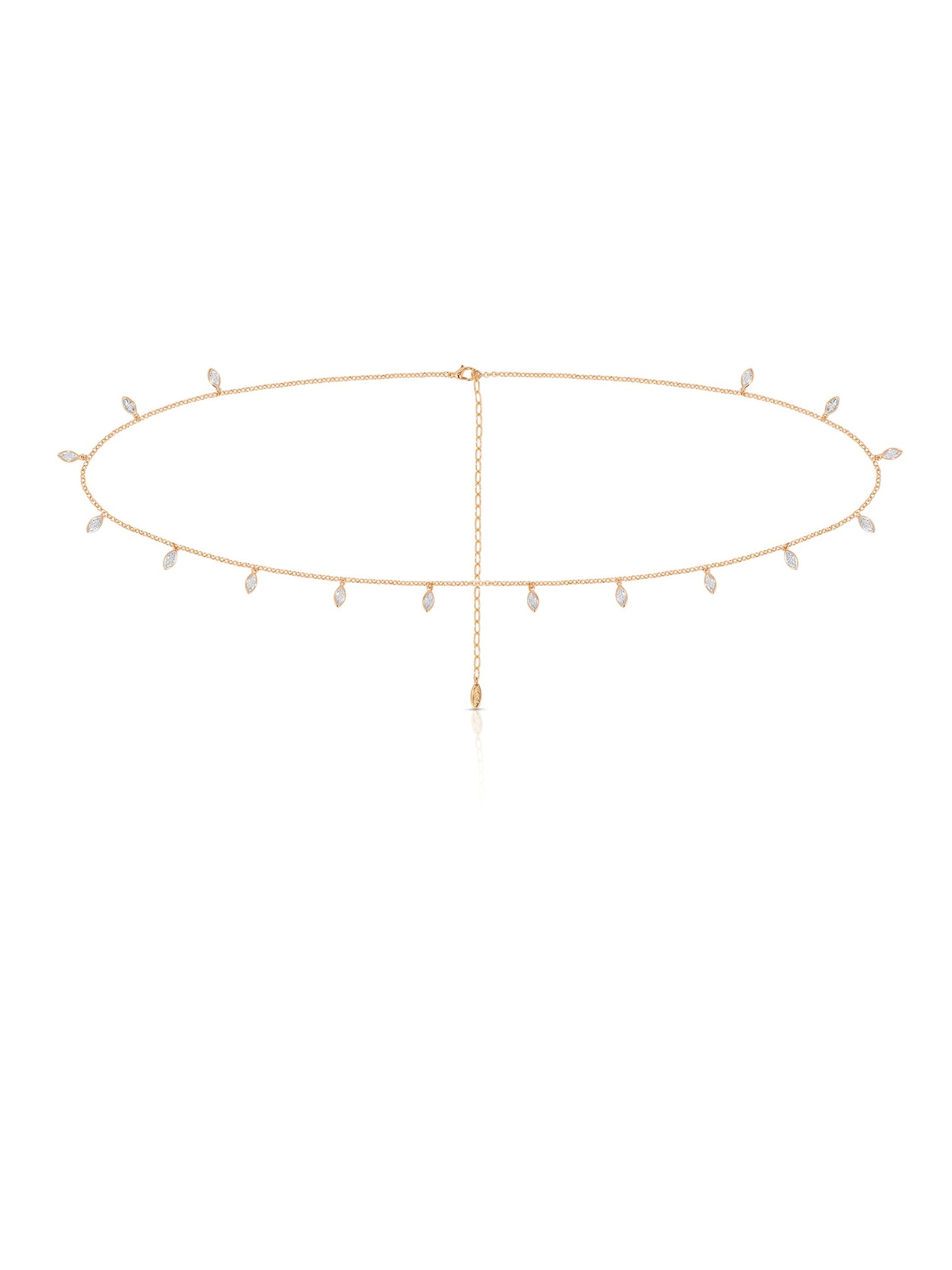 Crystal Droplet Thin Cha Body Chain