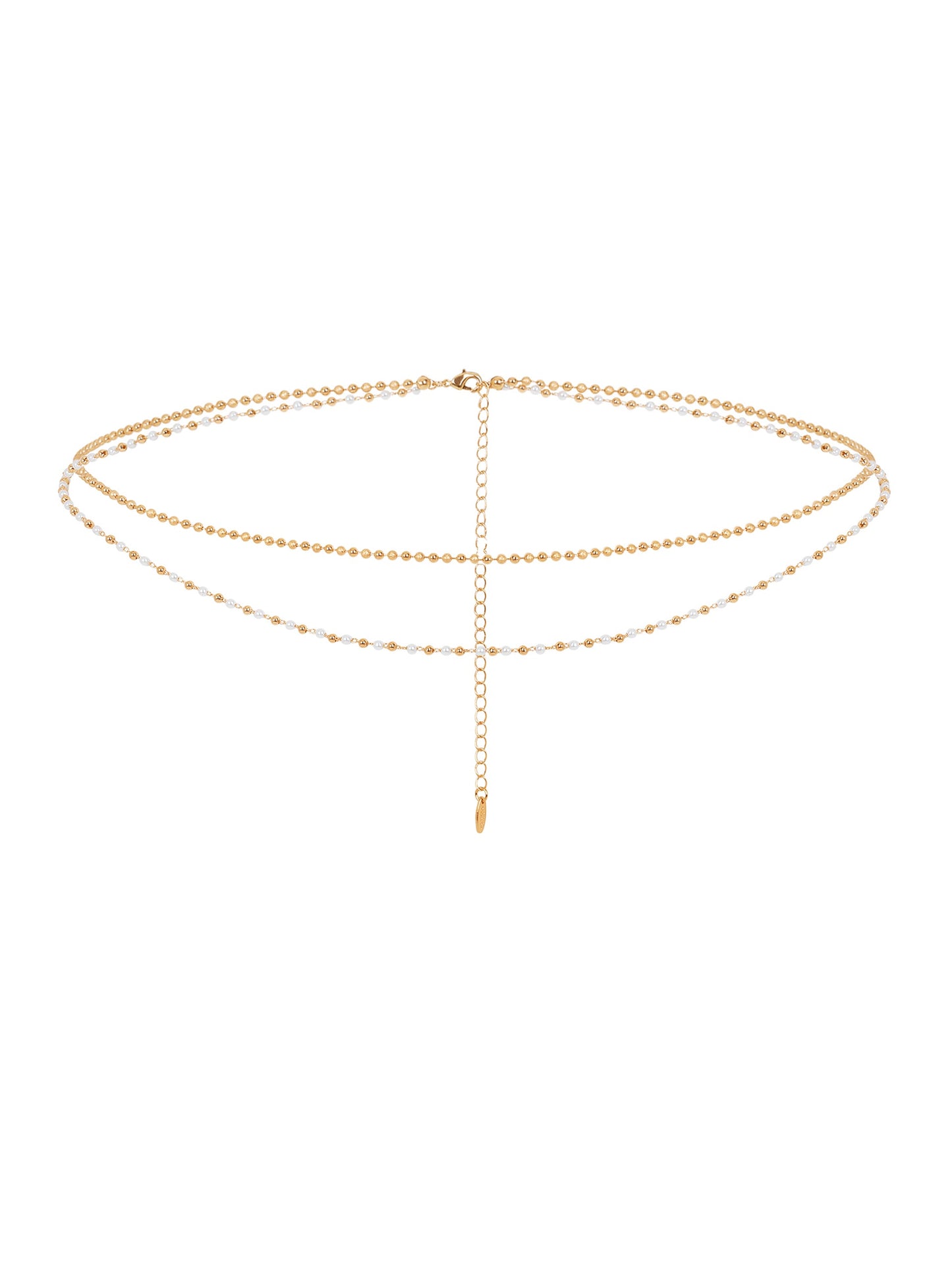 Pearl Strand Gold Body Chain