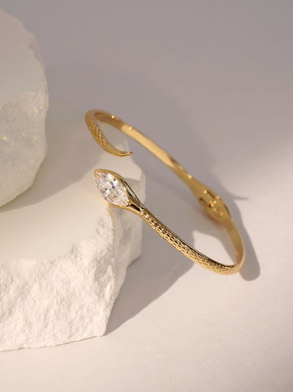 Marquise Snake Cuff Bracelet