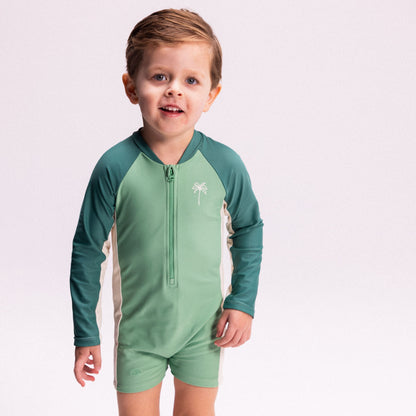 UV Swimsuit Boys - Green - Feeling Beachy