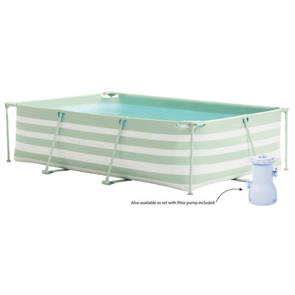 Frame Pool - Green/White - Essence - 102" × 63 × 26"