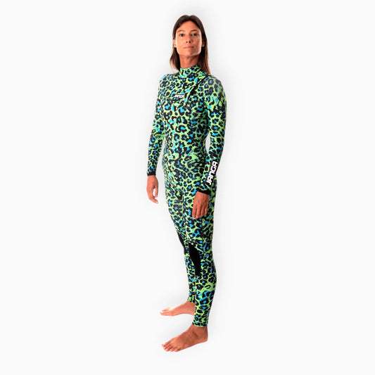 JANGLE Green Leopard Fullsuit 4/3