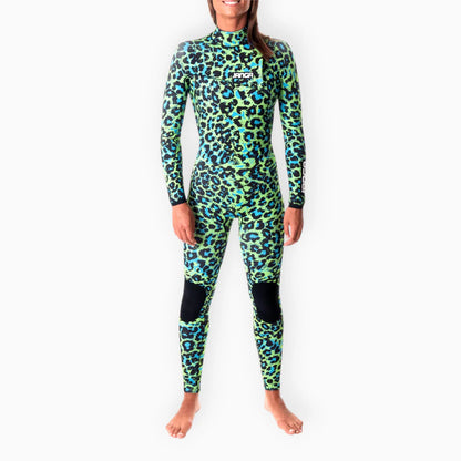 JANGLE Green Leopard Fullsuit 4/3