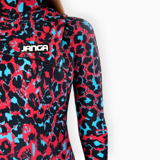 JANGLE Red Leopard Fullsuit 4/3