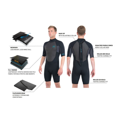 DAKI M QUANTUM CZ FL LS SHORTY 2/2MM WETSUIT