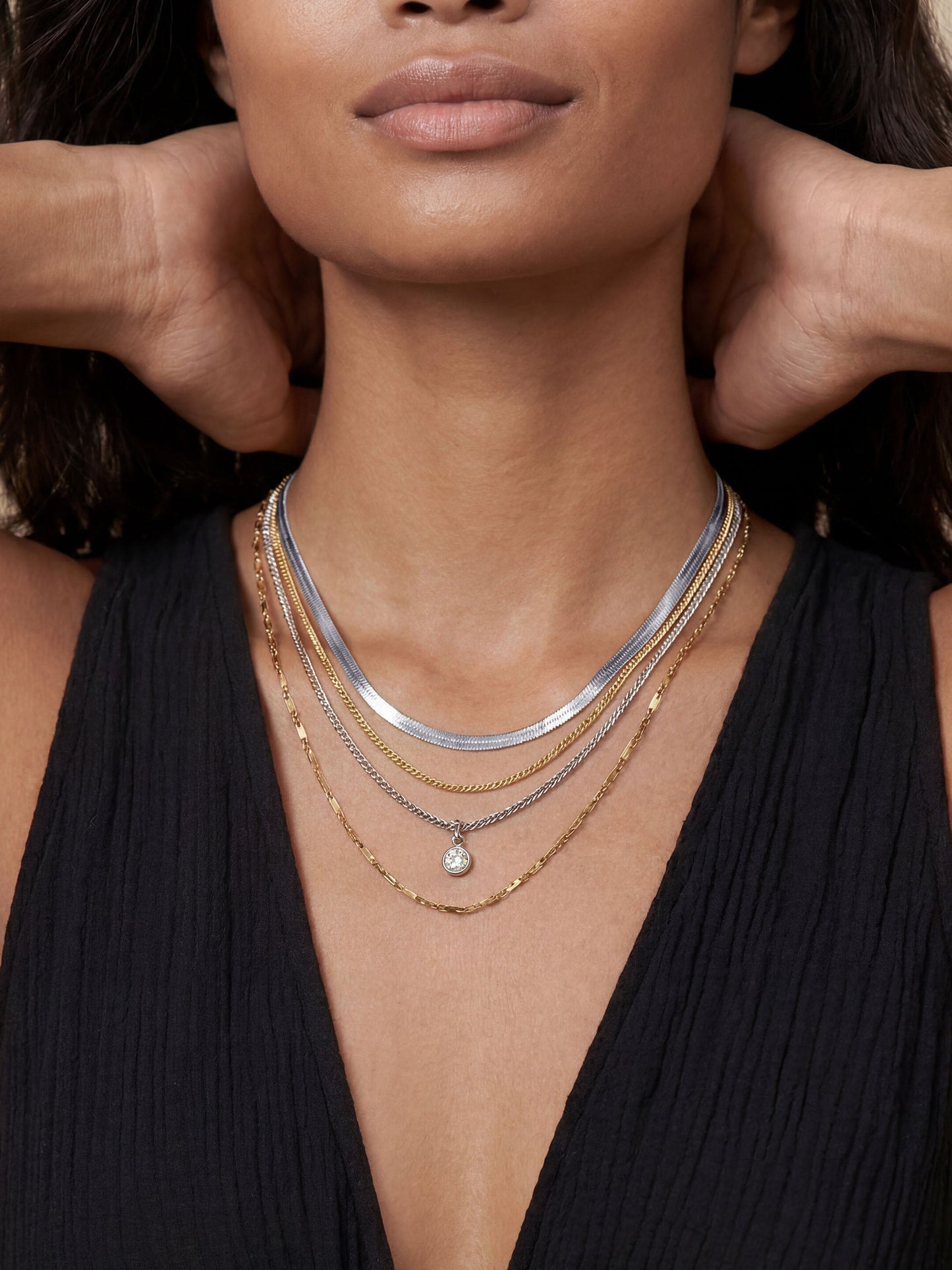 All the Chains Layered Necklace
