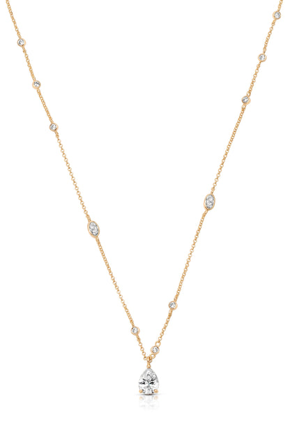Delicate Crystal Pendant Necklace
