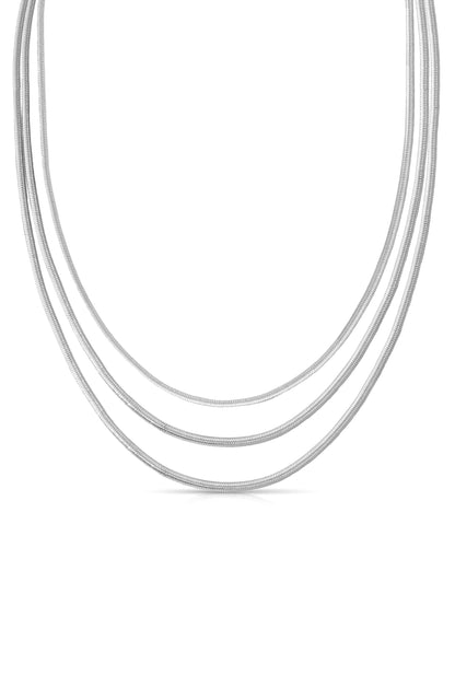 Triple Snake Chain Necklace