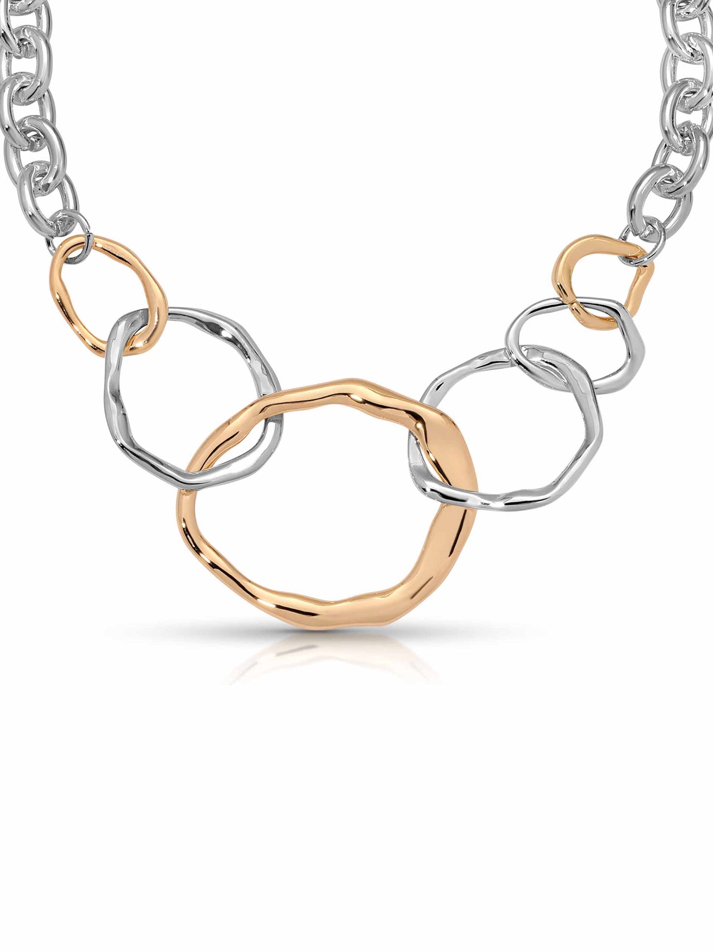 Interlocking Golden Chain Necklace