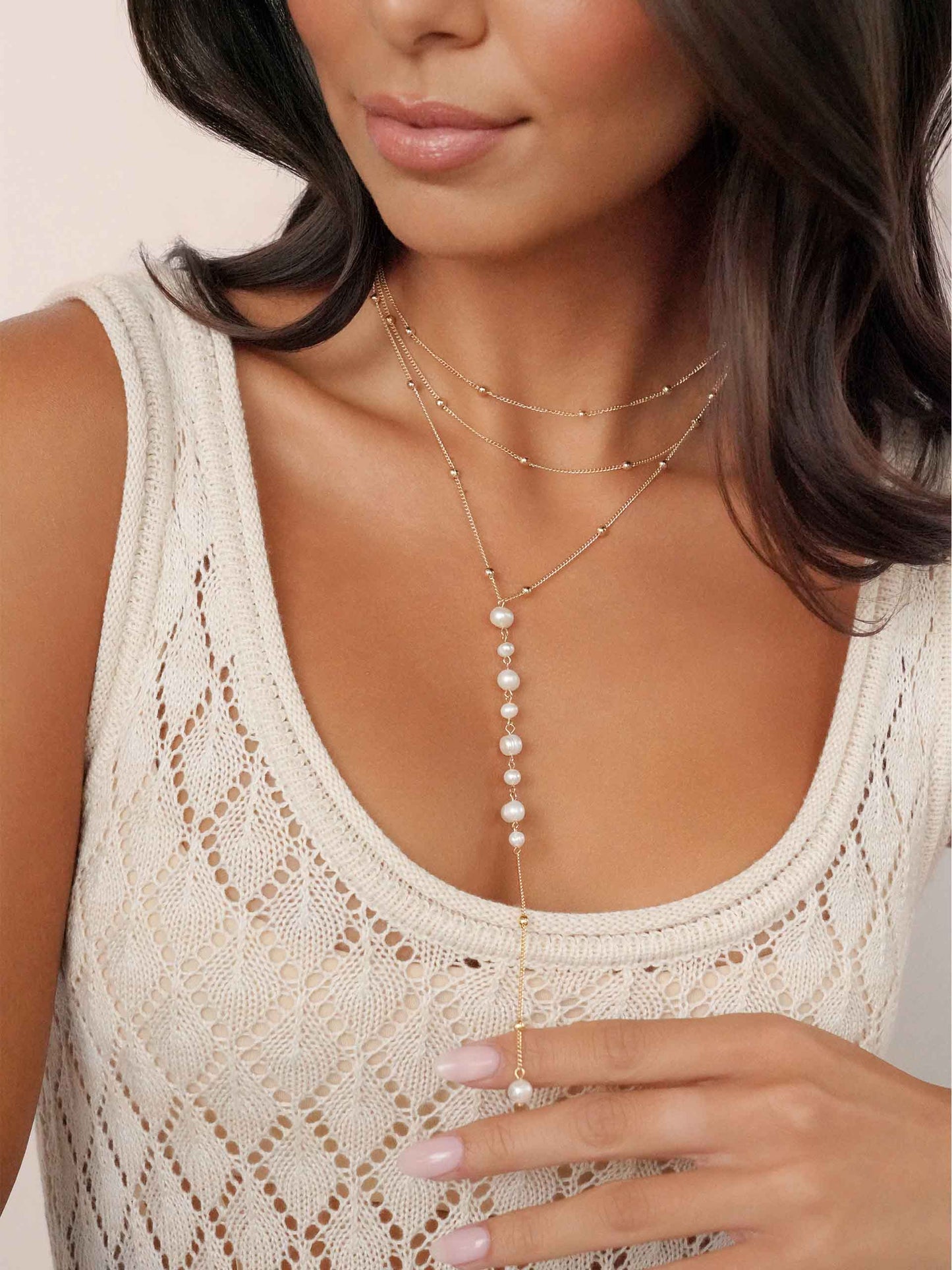 Coastal Pearl Lariat