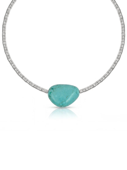 Beaded Turquoise Nugget Necklace