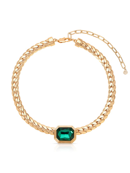Emerald Deco Necklace