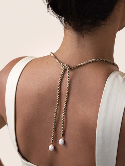 Nautical Pearl Necklace