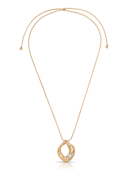 Molten Marquise Pendant Necklace