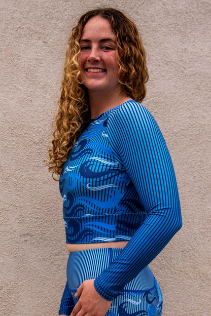 Ocean Camo Cropped Rashie