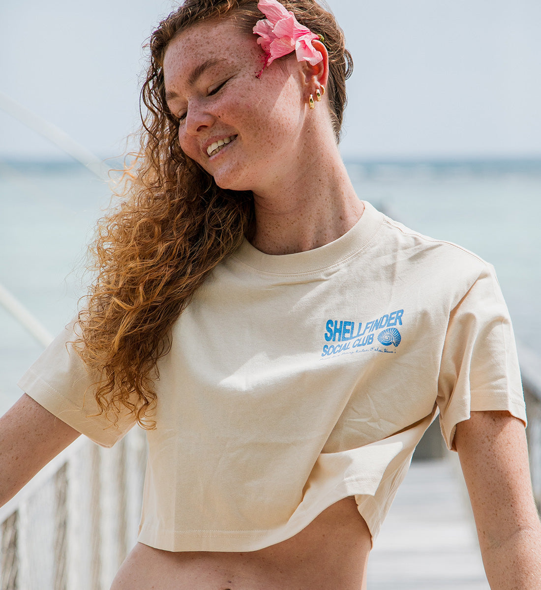 Shellfinder Social Club Crop-Top - Bone