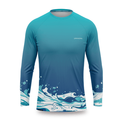 Rash Guard Waves Unisex (Blue)