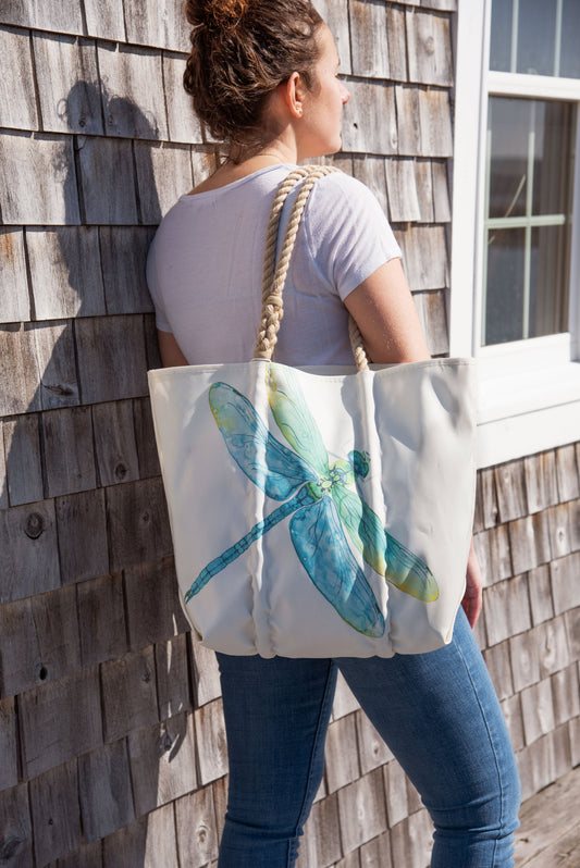 Watercolor Dragonfly Medium Tote