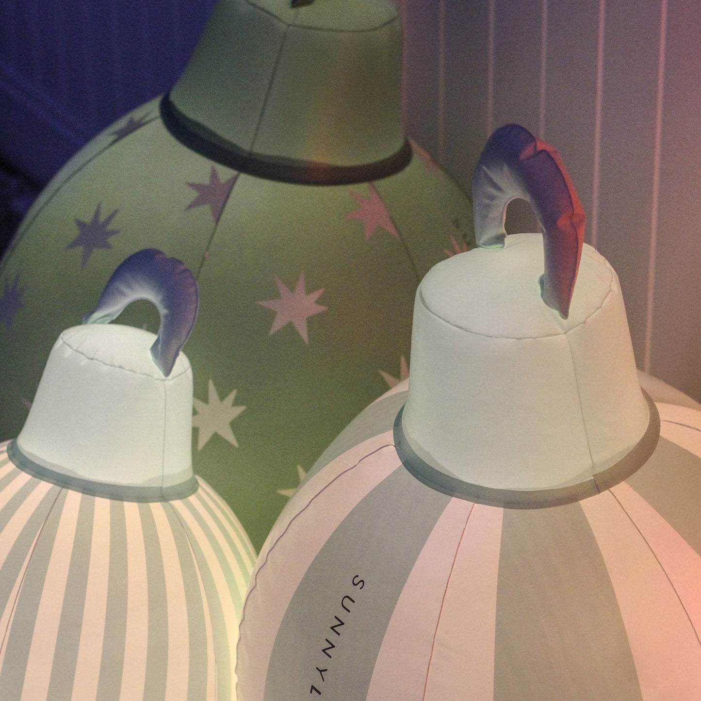 SUNNYLiFE Light Up Christmas Baubles Green Set of 3