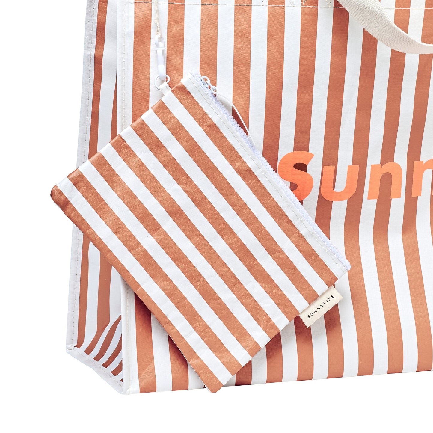 Carryall Beach Bag - Tierra Clay Stripe