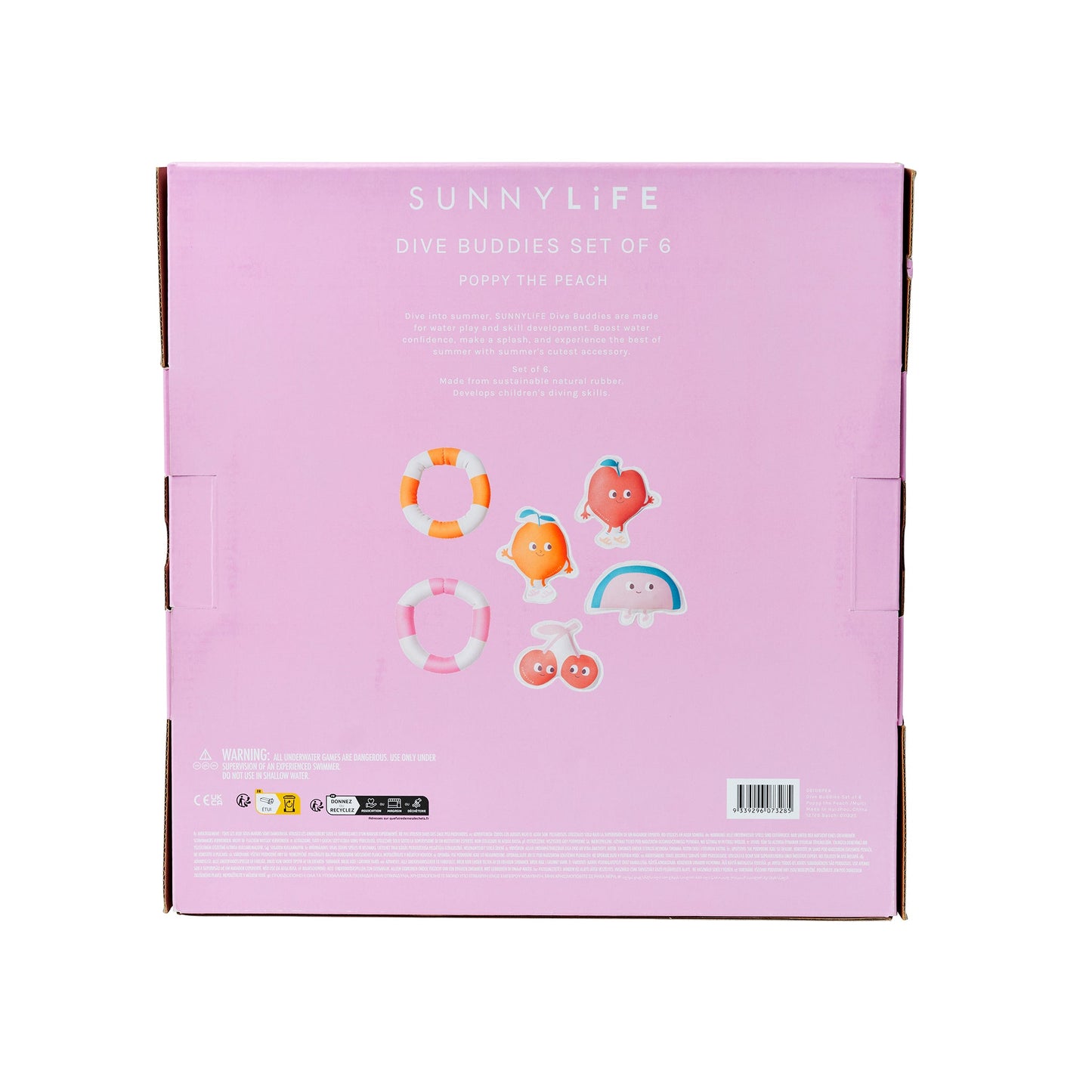 Dive Buddies - Poppy the Peach Set of 6