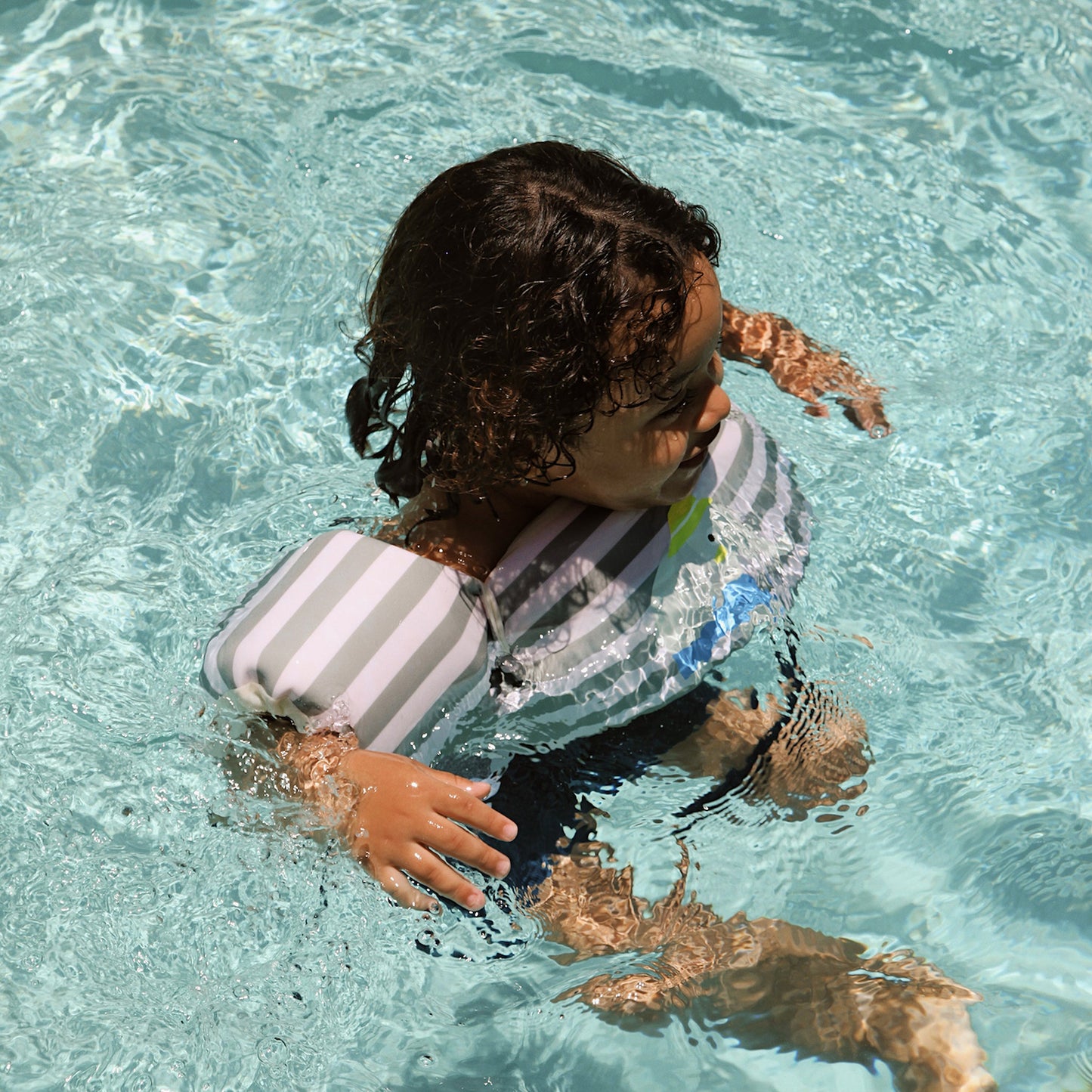 Floatie Jacket 3-6 - Eli the Elephant Green Stripe