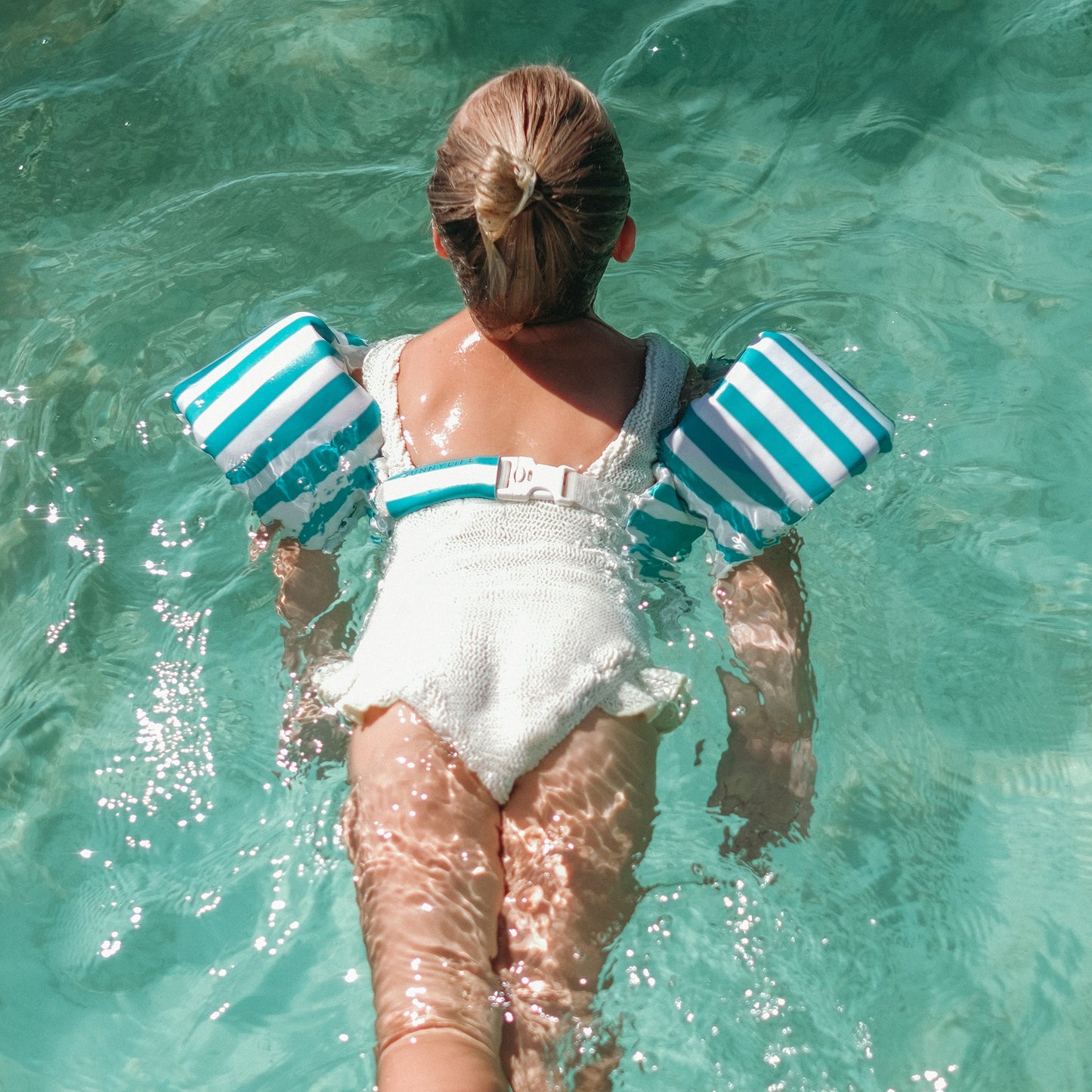 Floatie Jacket 3-6 - Poppy the Peach Green Stripe