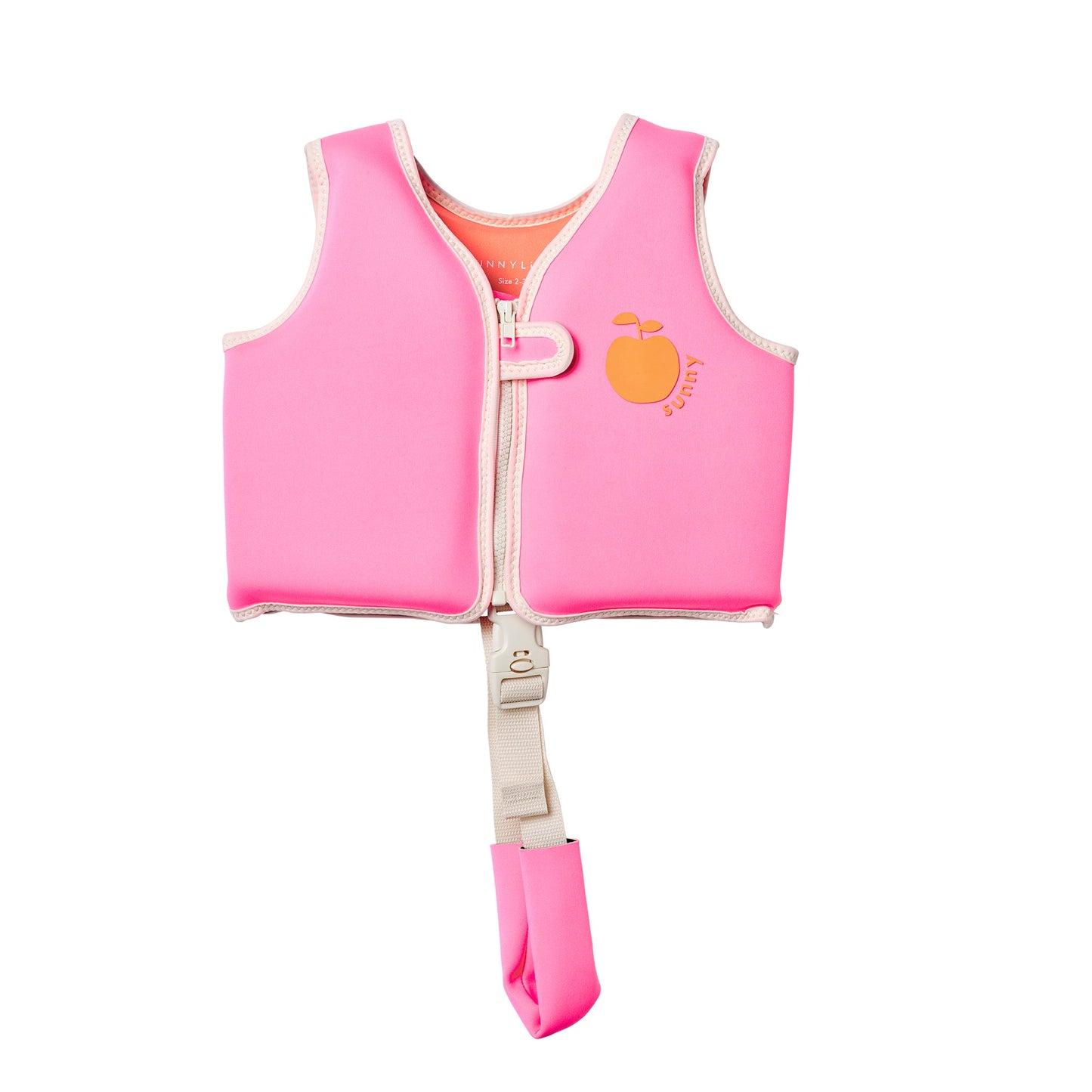 Kids Swim Vest 2-3 - Poppy the Peach Neon Pink