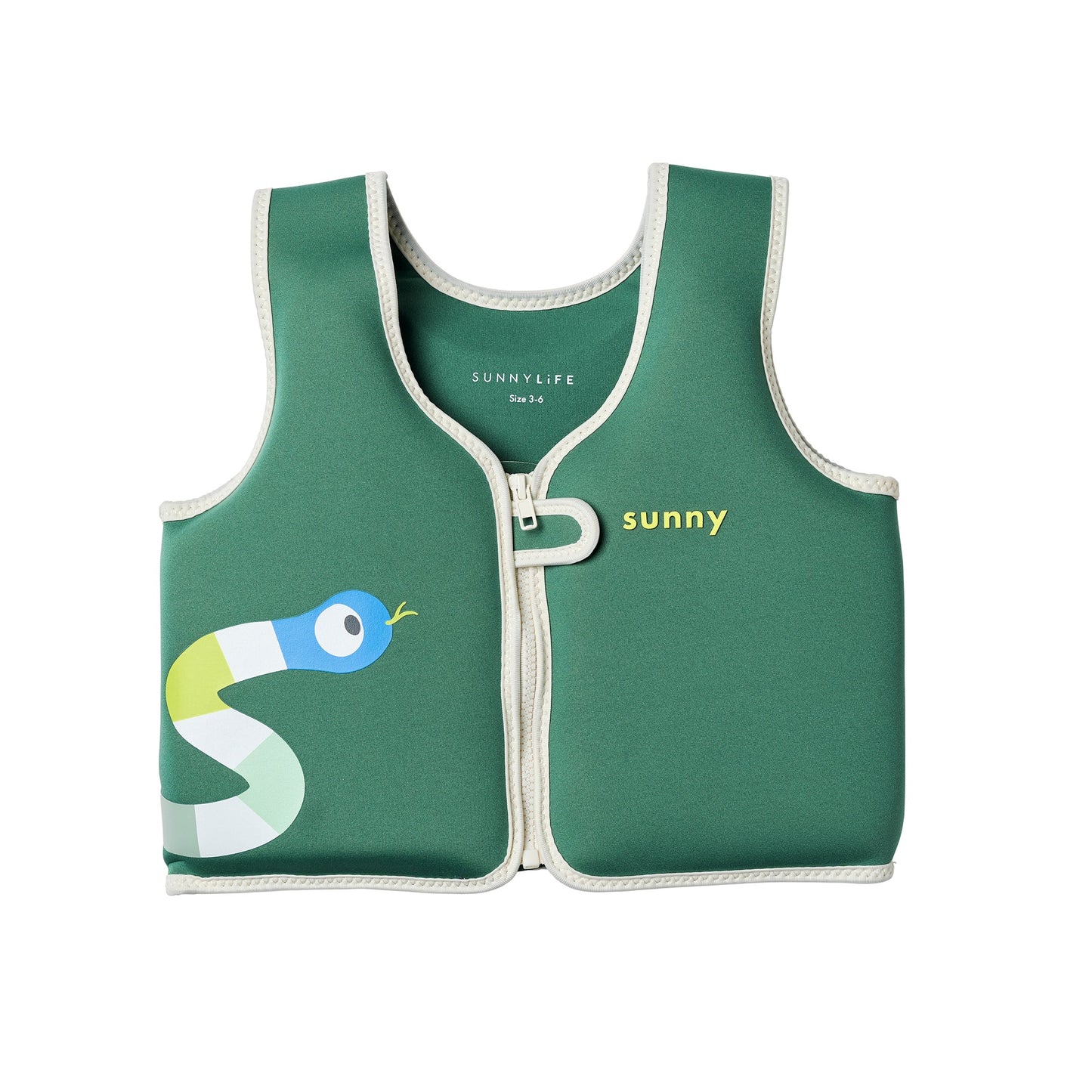 Kids Swim Vest 3-6 - Into the Jungle Green