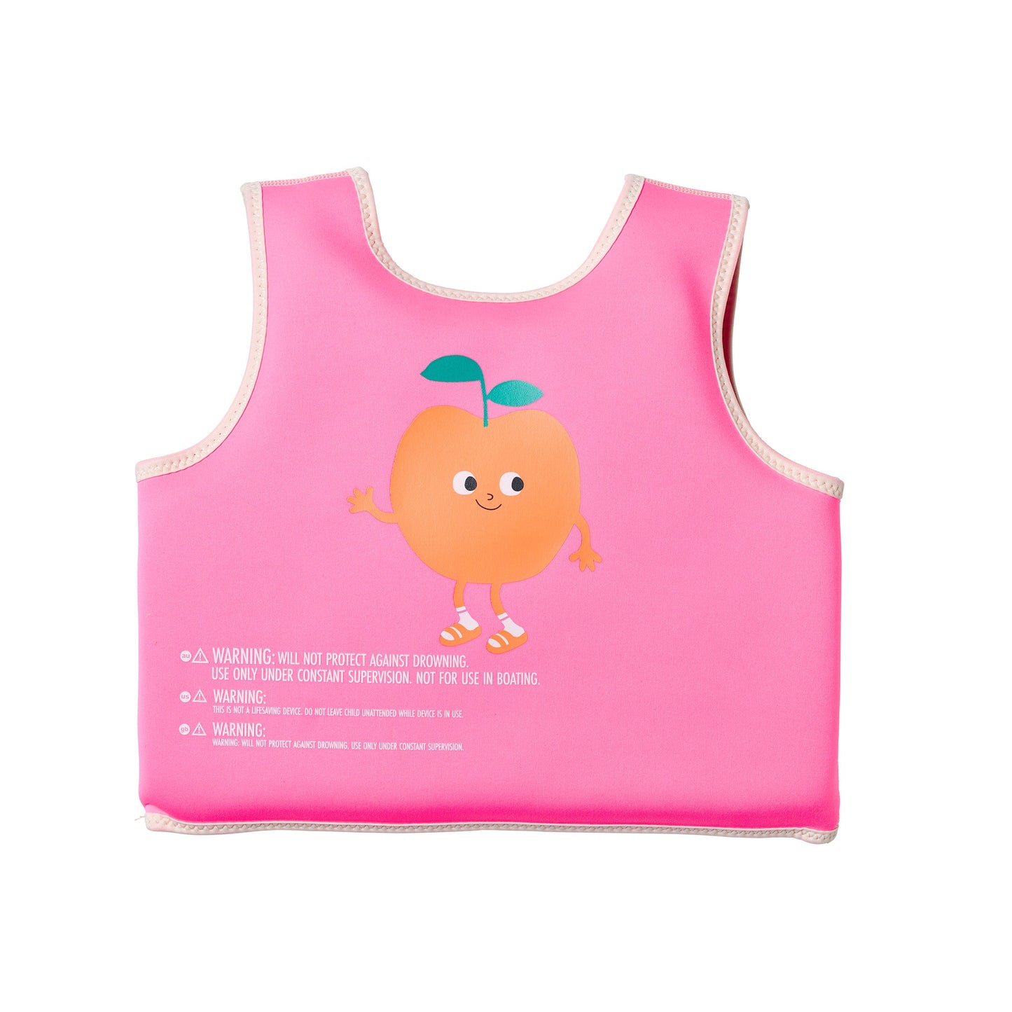 Kids Swim Vest 3-6 - Poppy the Peach Neon Pink