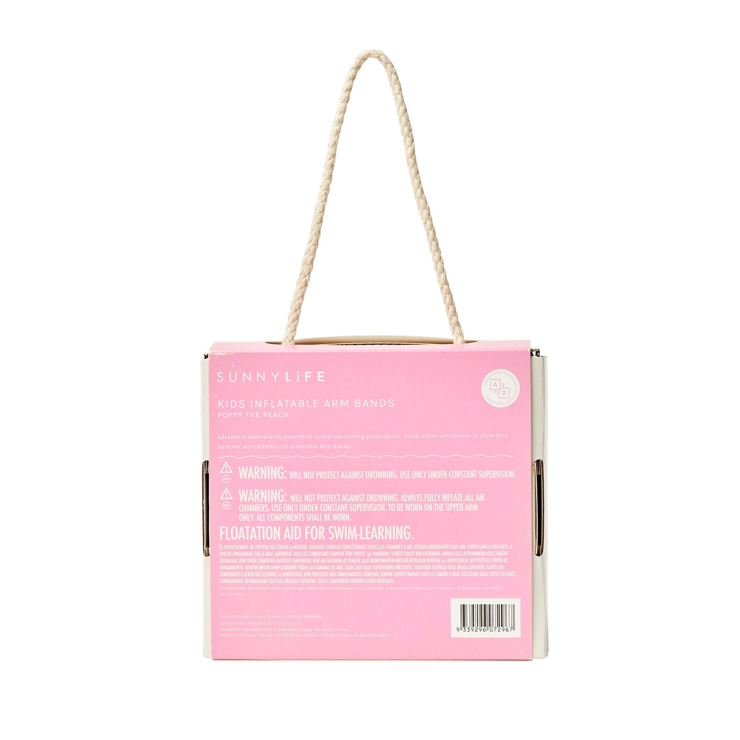 Inflatable Arm Band - Poppy the Peach Pink