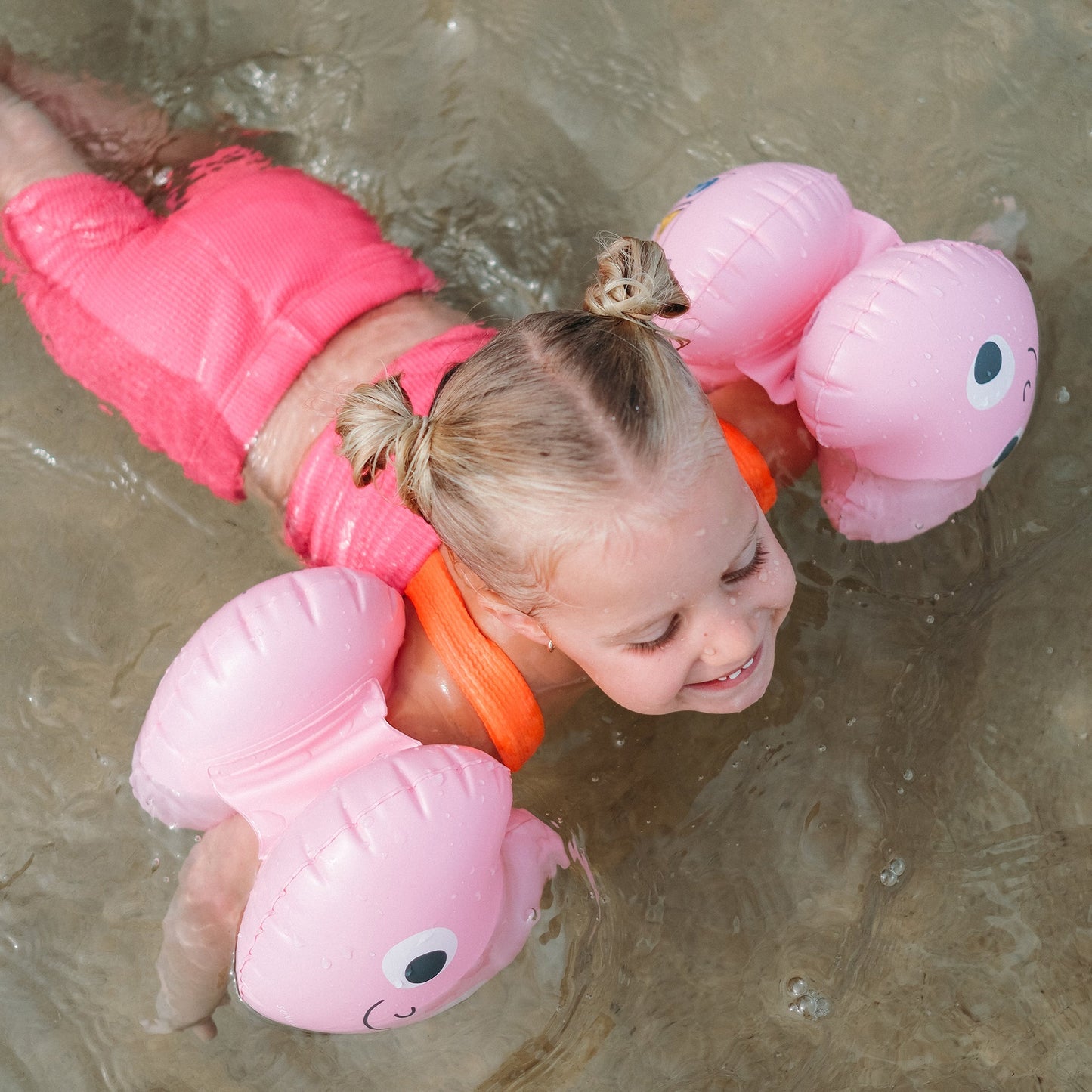 Inflatable Arm Band - Poppy the Peach Pink